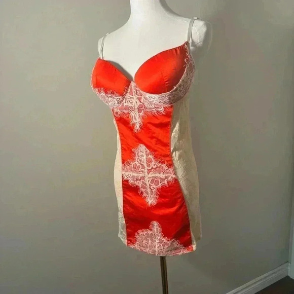 Coquette corset style push up slip dress L - Picture 3 of 6